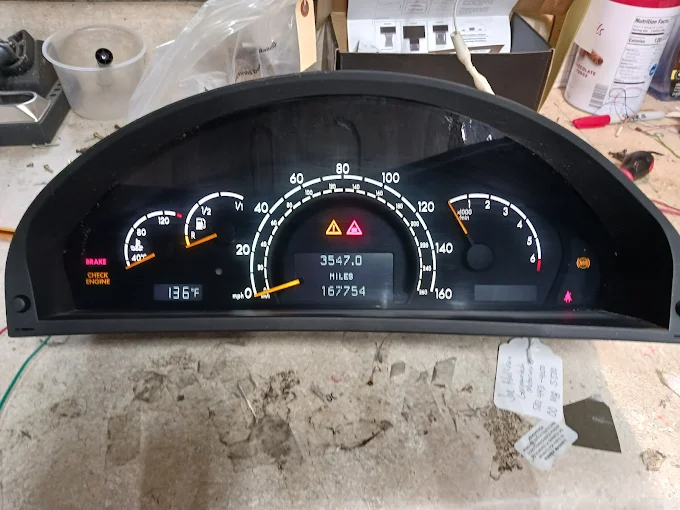 Mercedes-Benz W220 S500 Cluster — Power Restored